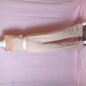 Nasty Gal Side Show Crop Top and Wide Leg Matching Pants Set in Blush size 8